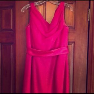 Pink Mermaid Style Chiffon Dress w/ Scoop Back
